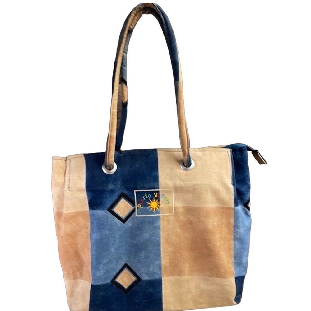 Ladies Large Tote Bag, Puerto Vallarta Embroidered Emblem
